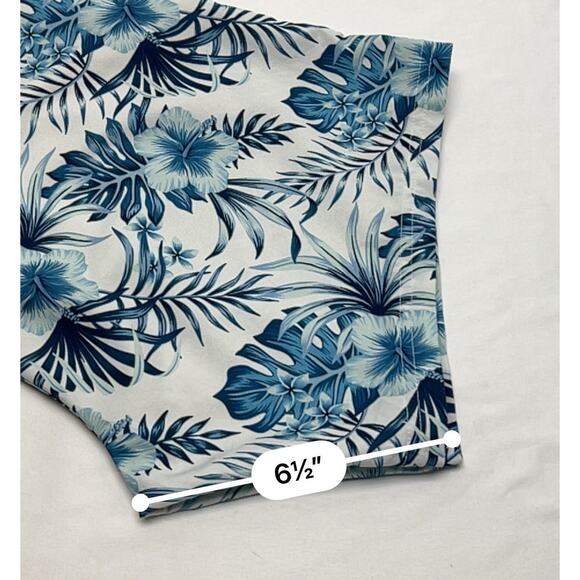 AussieBum Tropical Floral Blue White Board Shorts Swim Trunks Men's Size XL - Picture 8 of 8